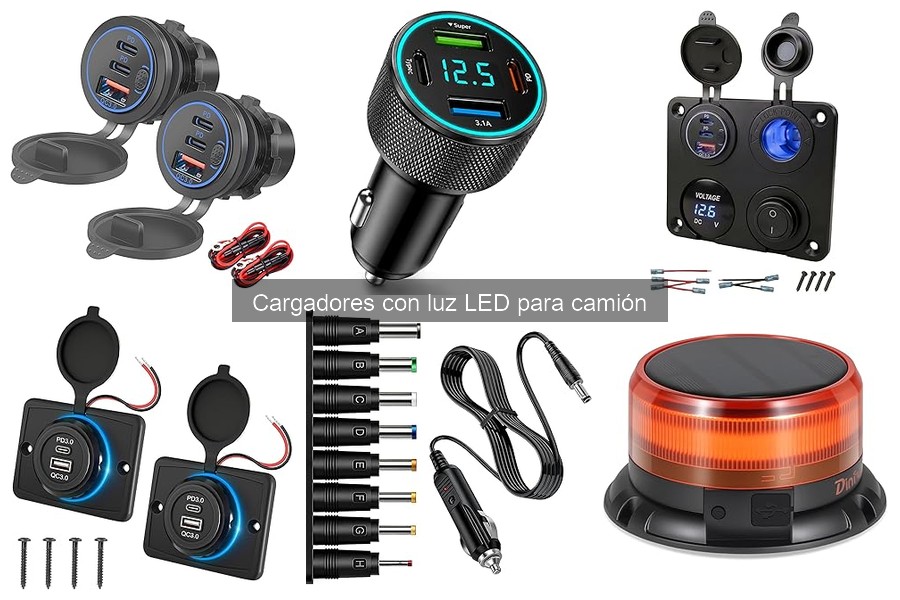 Cargadores con y sin luz LED para camiones: comparación