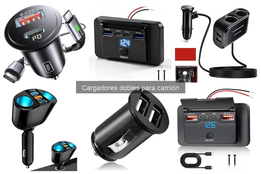 Cargadores dobles para vehículos comerciales y pesados: comparativa
