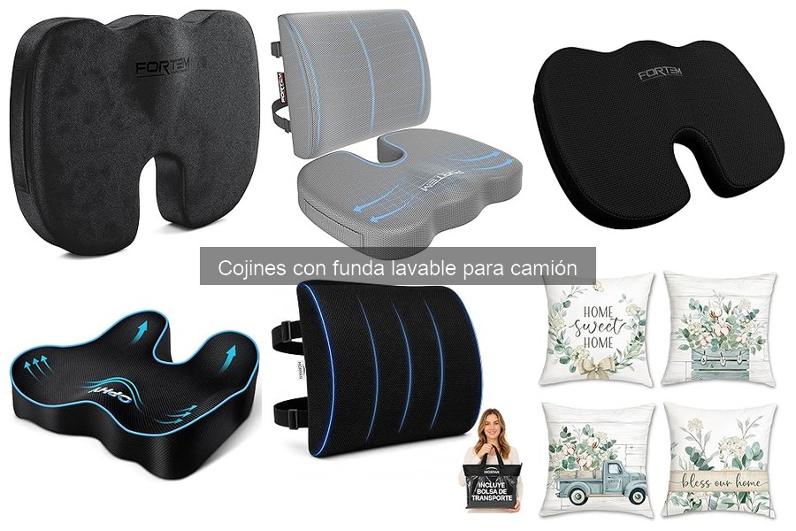 Comparativa de materiales en cojines lavables para camiones