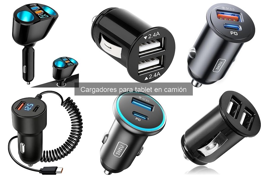 Diferencias entre cargadores para tablet y teléfono en camión