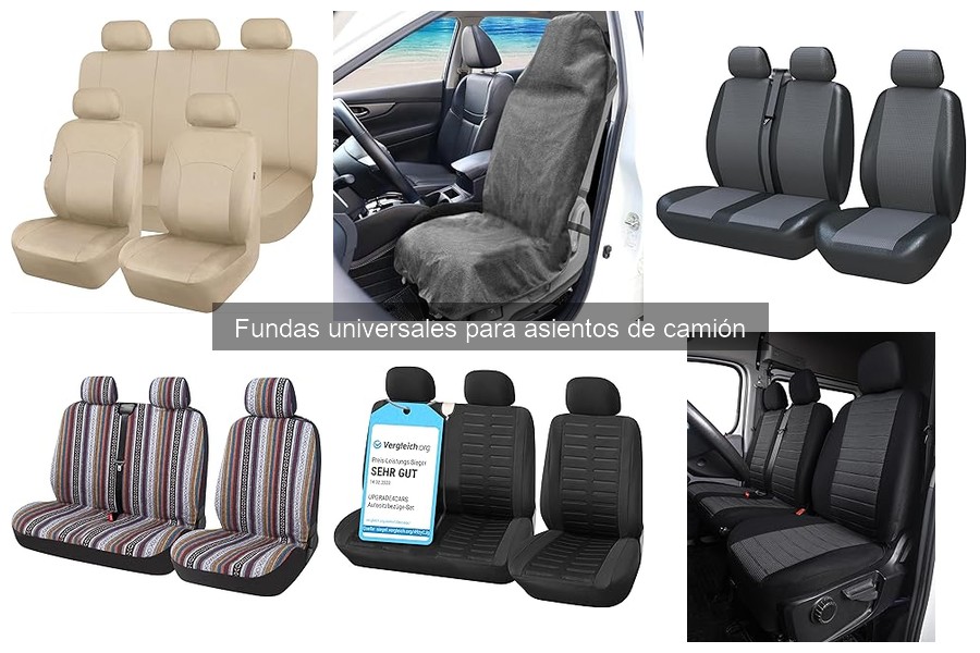 Instala fácilmente fundas universales en asientos de camión