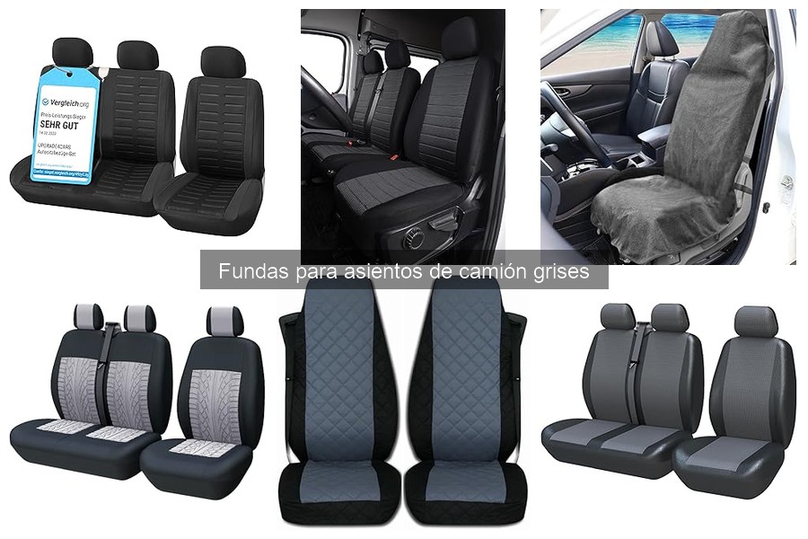 Mantenimiento de fundas para asientos de camión grises