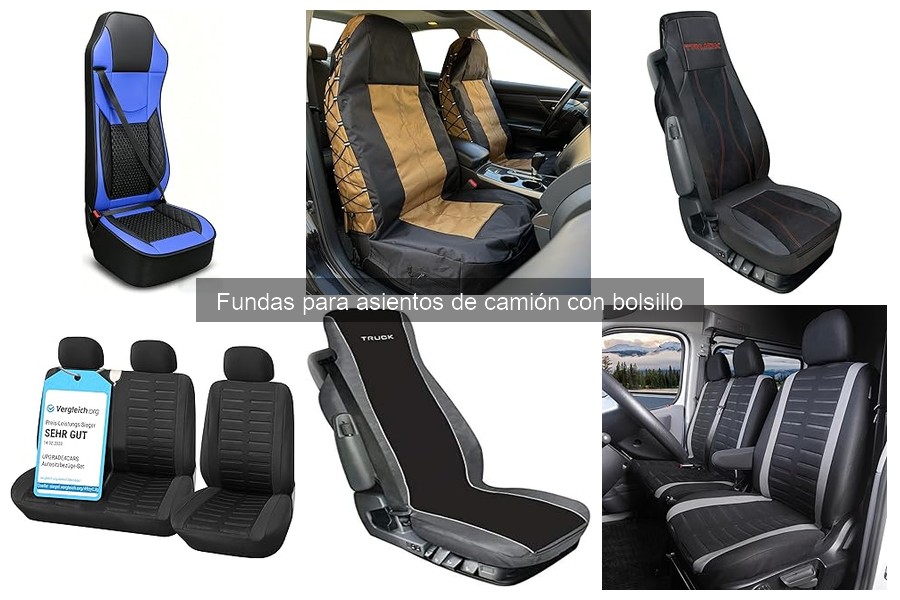 Mejores fundas para asientos de camión con bolsillo
