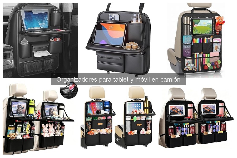 Mejores organizadores económicos para tablet y móvil en camiones