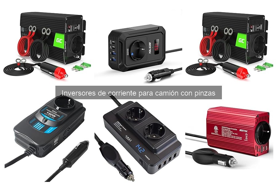 ¿Qué es un inversor de corriente con pinzas para camión?