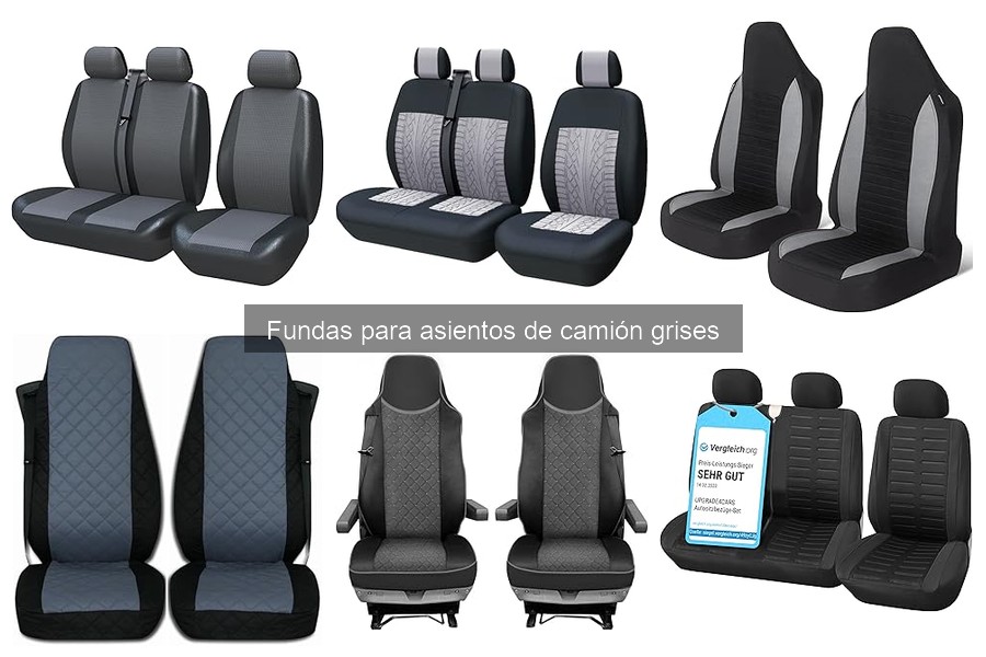 ¿Qué son las fundas para asientos de camión grises?