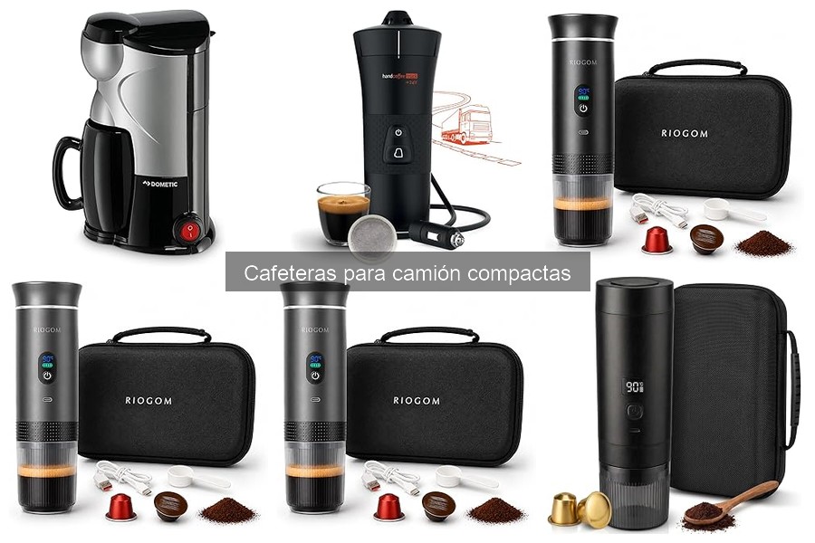 Tipos de cafeteras para camiones: opciones compactas y prácticas