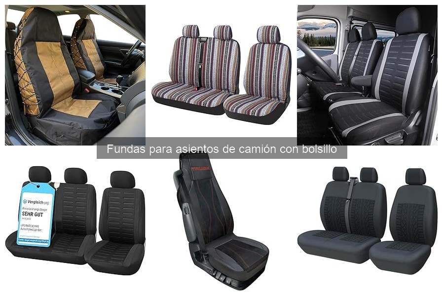 Tipos de Fundas para Asientos de Camión con Bolsillo