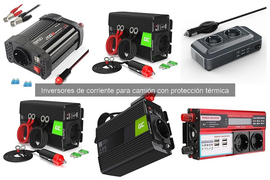 Tipos de inversores de corriente para camión con protección térmica