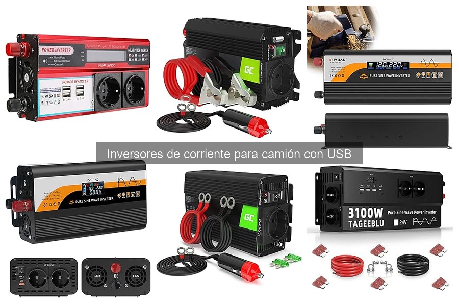 Tipos de inversores de corriente para camiones con USB