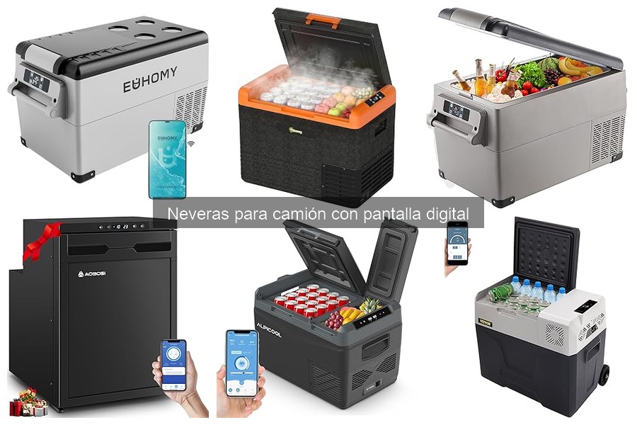 Tipos de neveras para camión con pantalla digital