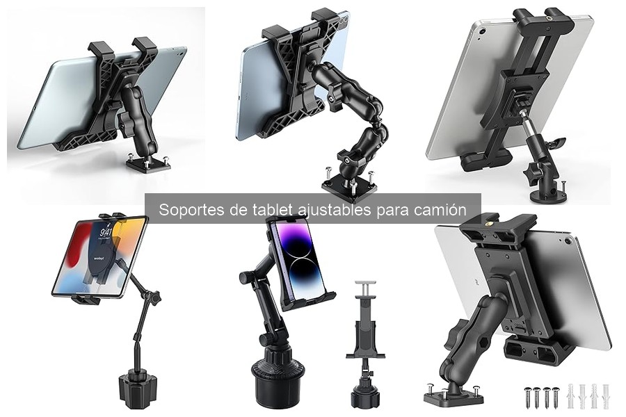 Tipos de soportes de tablet ajustables para camión